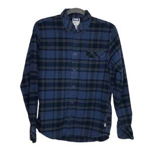 Helly Hansen Blue Flannel Long Sleeve Button Down Shirt